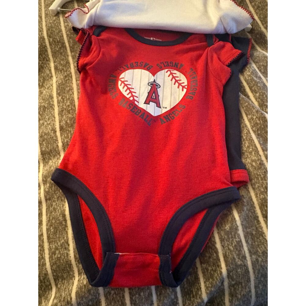 3 pack 12 month MLB Angels onesies - Picture 3 of 3